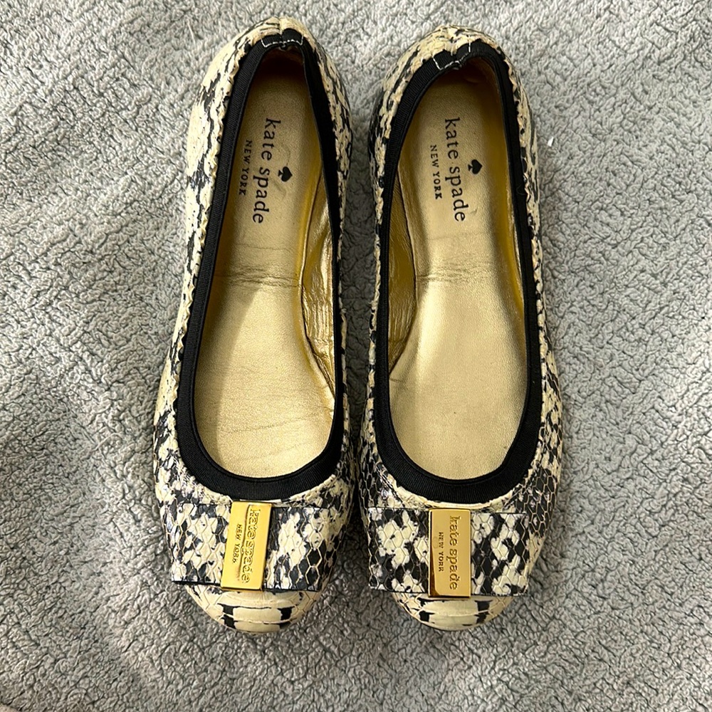 Kate Spade Snake Skin Flats
